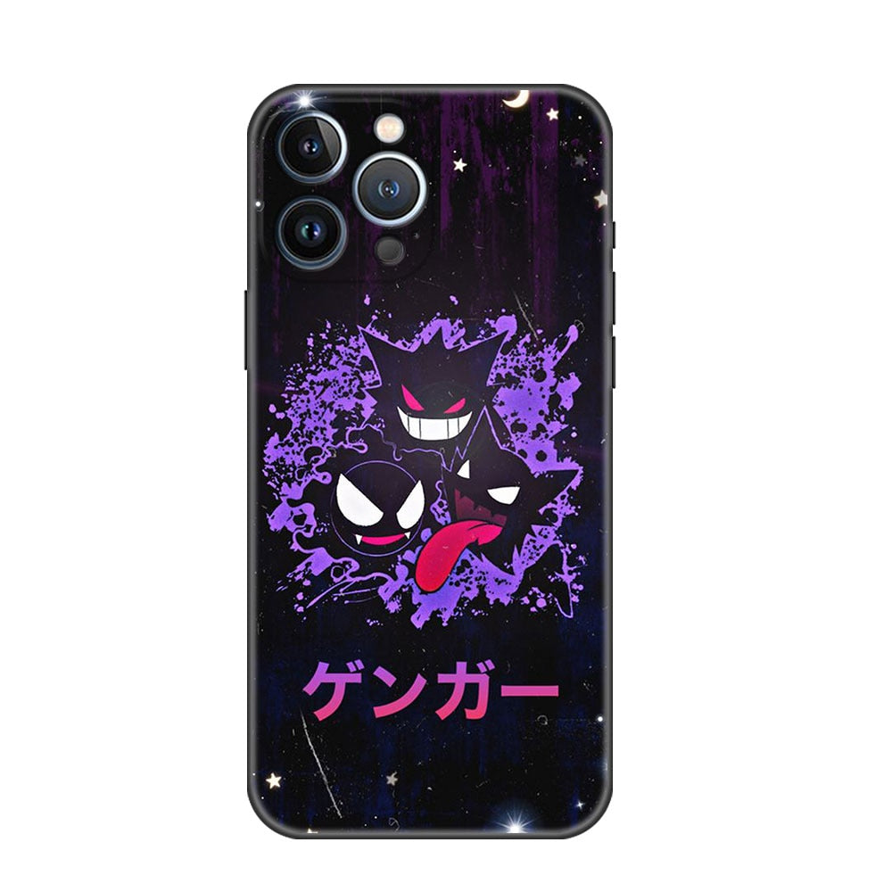 Japan Anime Pokemon Gastly Haunter Gengar Evolution Iphone Phone Case
