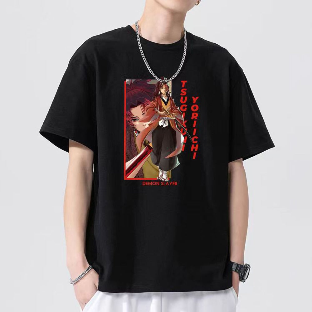 Demon Slayer Tsugikuni Yoriichi Anime Short Sleeve T shirt