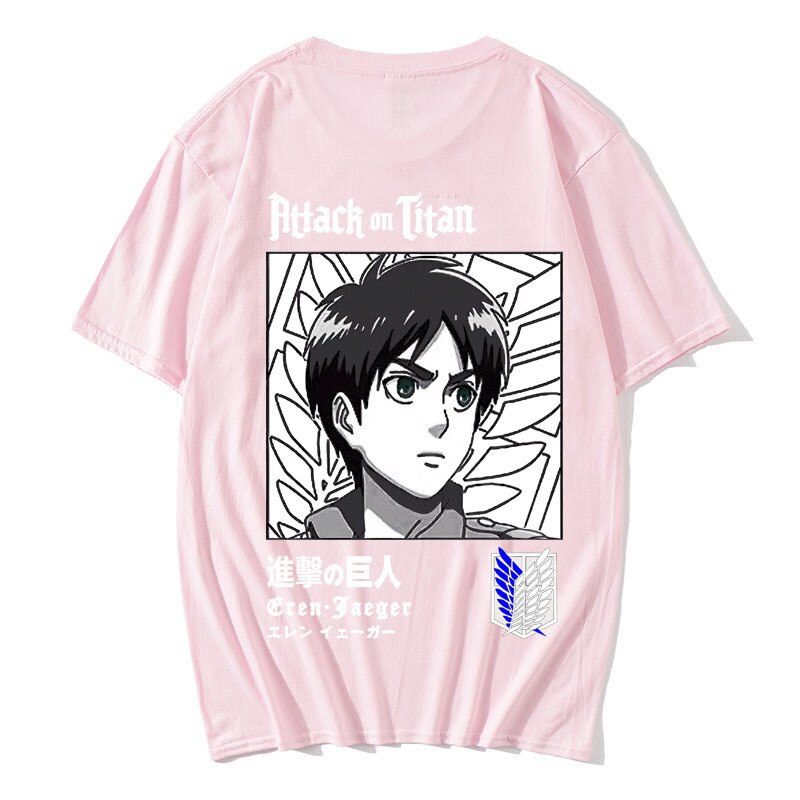 Anime Attack on Titan Eren Yeager Print Cotton T shirt