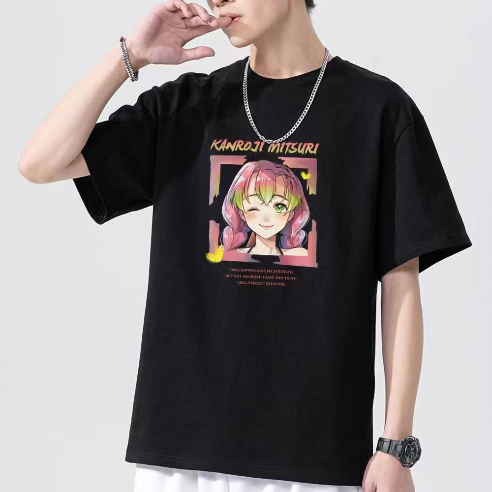Demon Slayer Kanroji Mitsuri Anime Short Sleeve T shirt