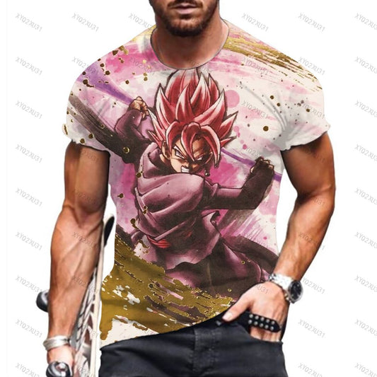 Dragon Ball Z Super Saiyan Goku Rose All-Over Print T shirt