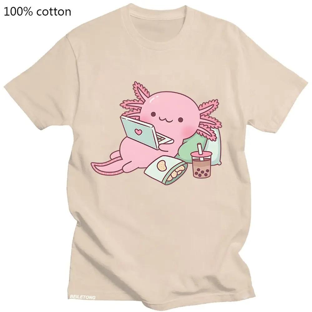 Bubble Tea Cute Axolotl Women T shirt