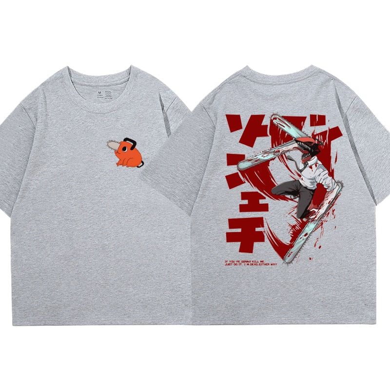 Japanese Anime Chainsaw Man Denji Pochita Makima T Shirt