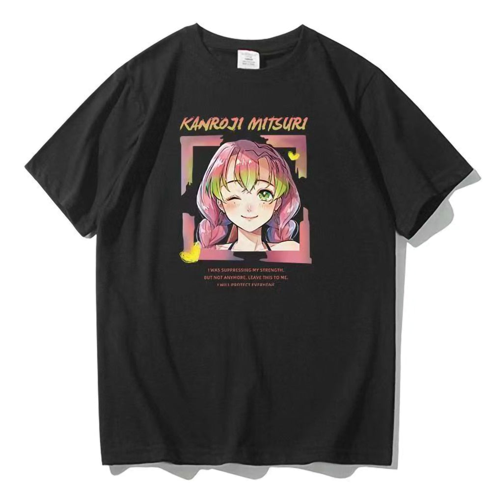 Demon Slayer Kanroji Mitsuri Anime Short Sleeve T shirt
