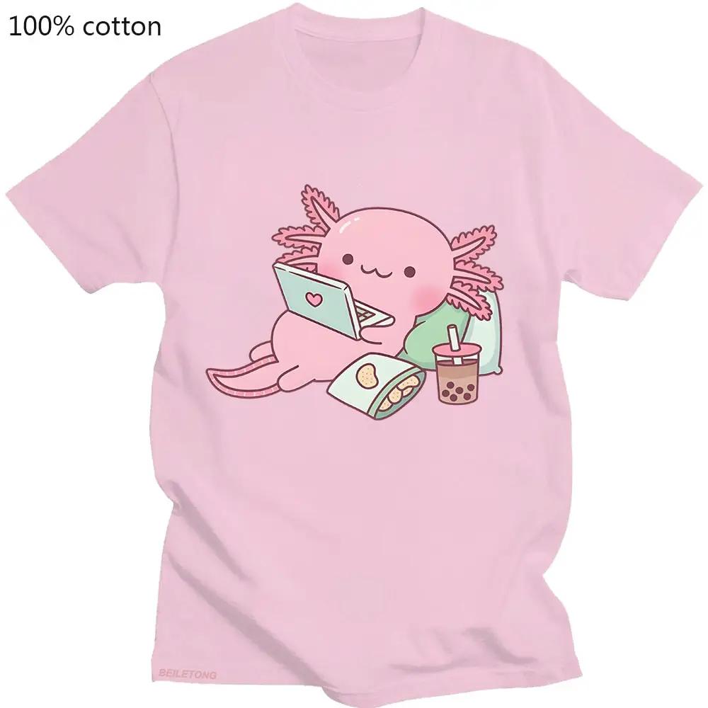 Bubble Tea Cute Axolotl Women T shirt