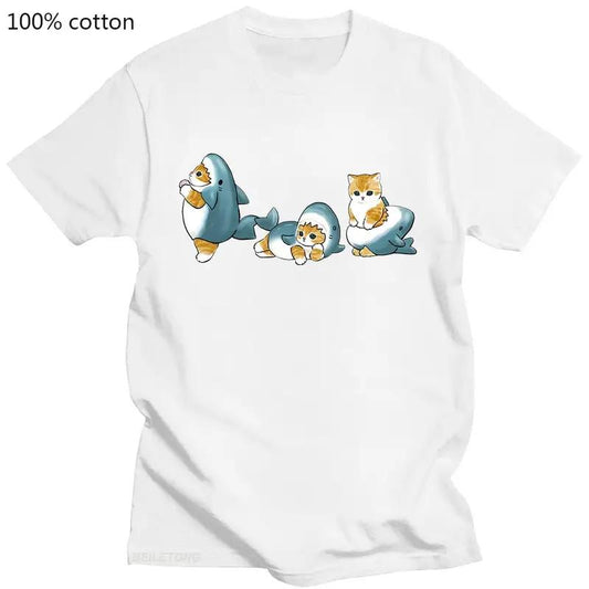 Kawaii Cute Yellow CAT Cosplay Shark T Shirt