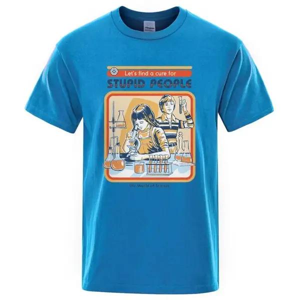 A Cure for Stupid People Comics Printed T shirt Men - KataMoon