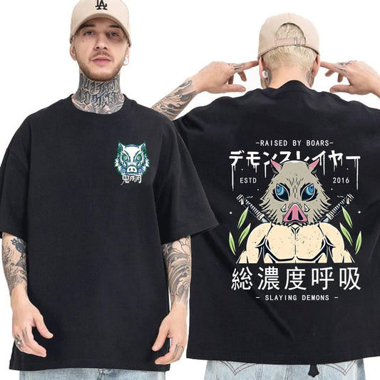 Anime Demon Slayer Kimetsu No Yaiba Inosuke Hashibira T Shirt - KataMoon