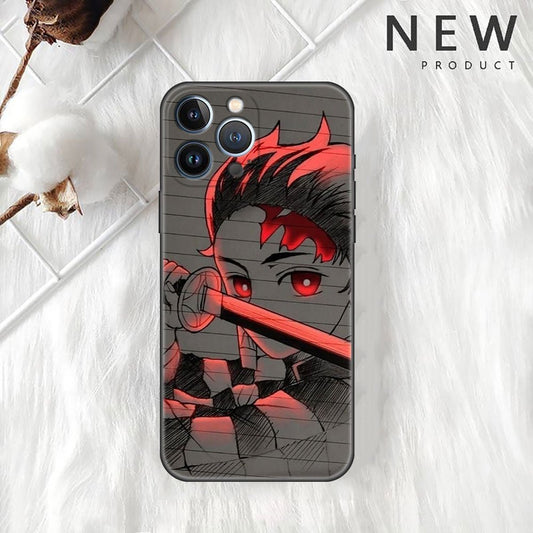 Anime Demon Slayer Kimetsu No Yaiba Tanjiro Kamado Iphone Phone Case - KataMoon
