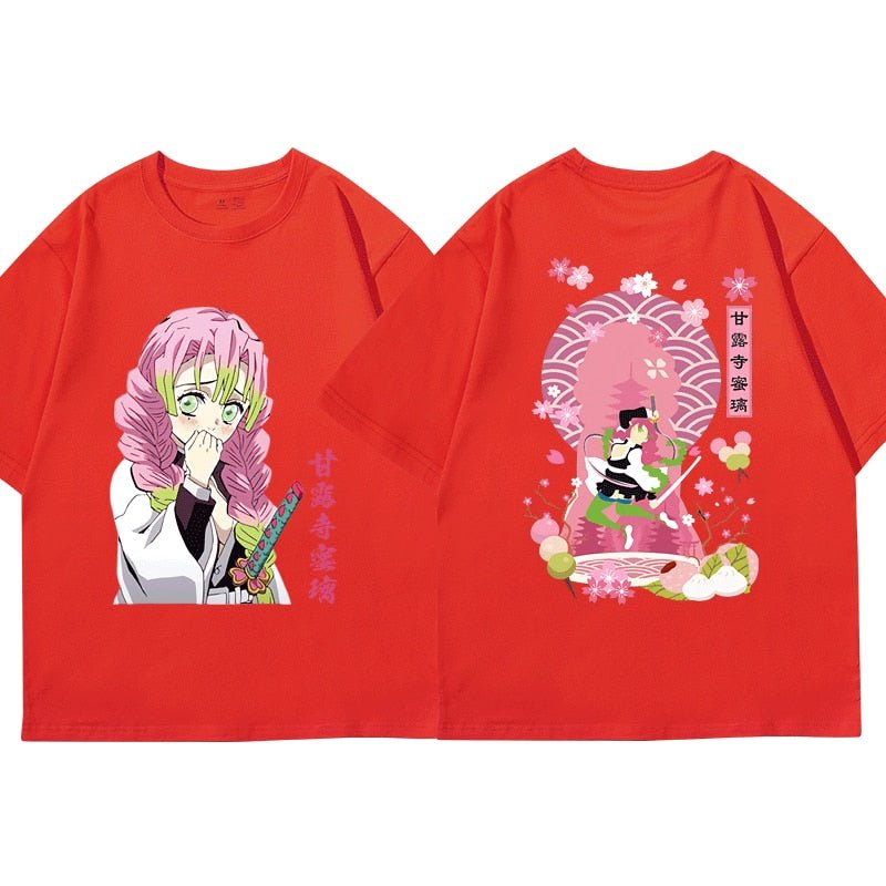 Anime Kimetsu No Yaiba Demon Slayer Kanroji Mitsuri T Shirt - KataMoon