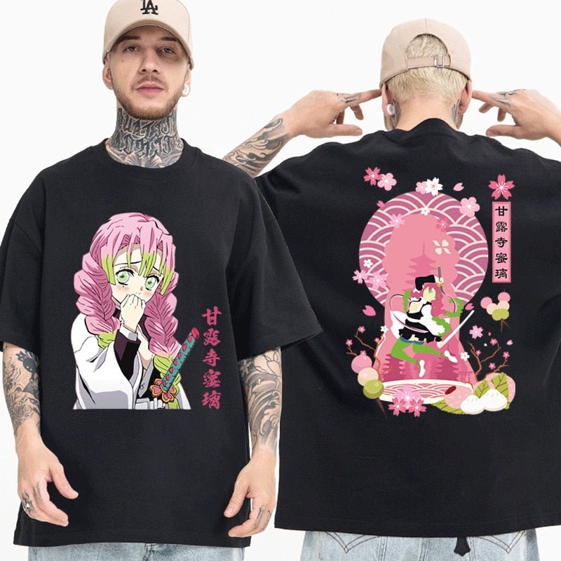 Anime Kimetsu No Yaiba Demon Slayer Kanroji Mitsuri T Shirt - KataMoon