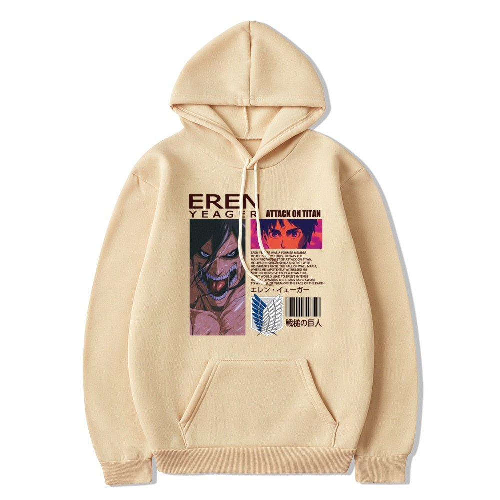 Attack on Titan Eren Jaeger Anime Manga Unisex Hoodie - KataMoon