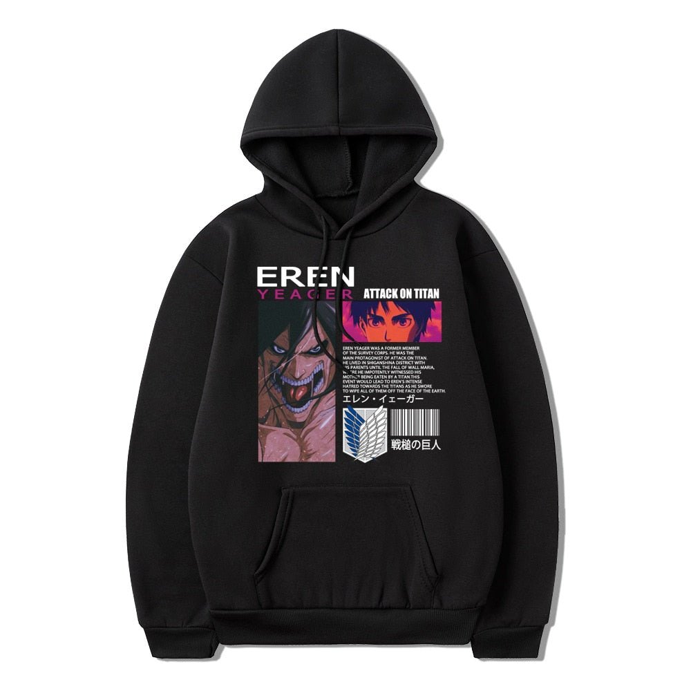 Attack on Titan Eren Jaeger Anime Manga Unisex Hoodie - KataMoon