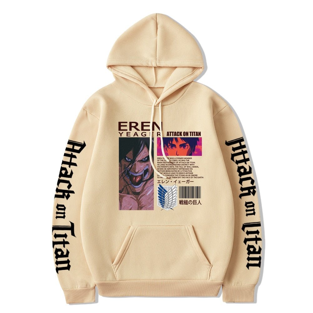 Attack on Titan Eren Jaeger Anime Manga Unisex Hoodie - KataMoon