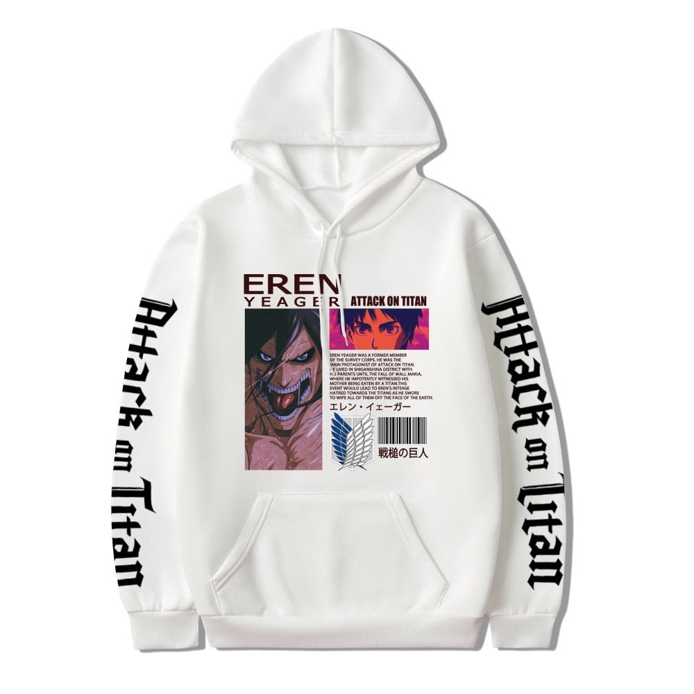 Attack on Titan Eren Jaeger Anime Manga Unisex Hoodie - KataMoon