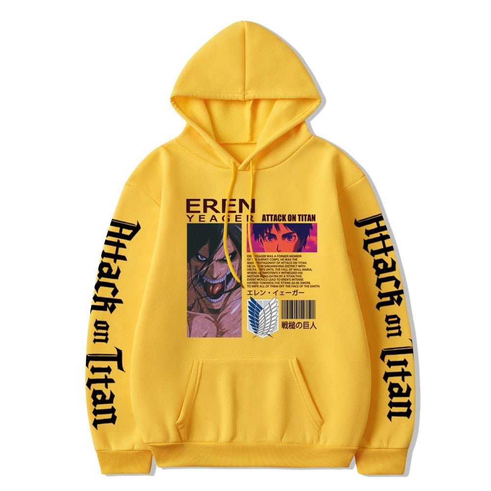 Attack on Titan Eren Jaeger Anime Manga Unisex Hoodie - KataMoon