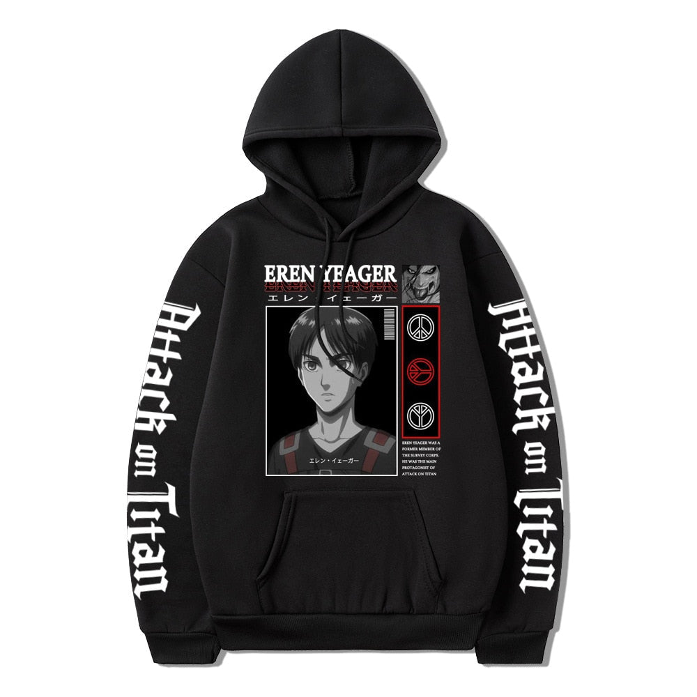 Attack on Titan Eren Jaeger Anime Manga Unisex Hoodie - KataMoon
