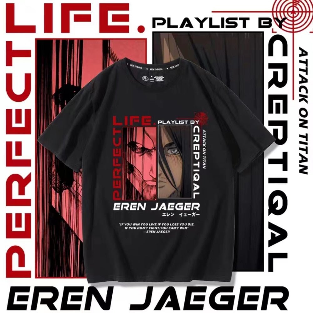 Attack on Titan Eren Jaeger Anime Unisex T shirt - KataMoon