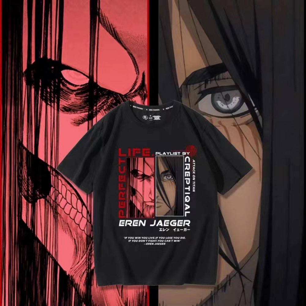 Attack on Titan Eren Jaeger Anime Unisex T shirt - KataMoon
