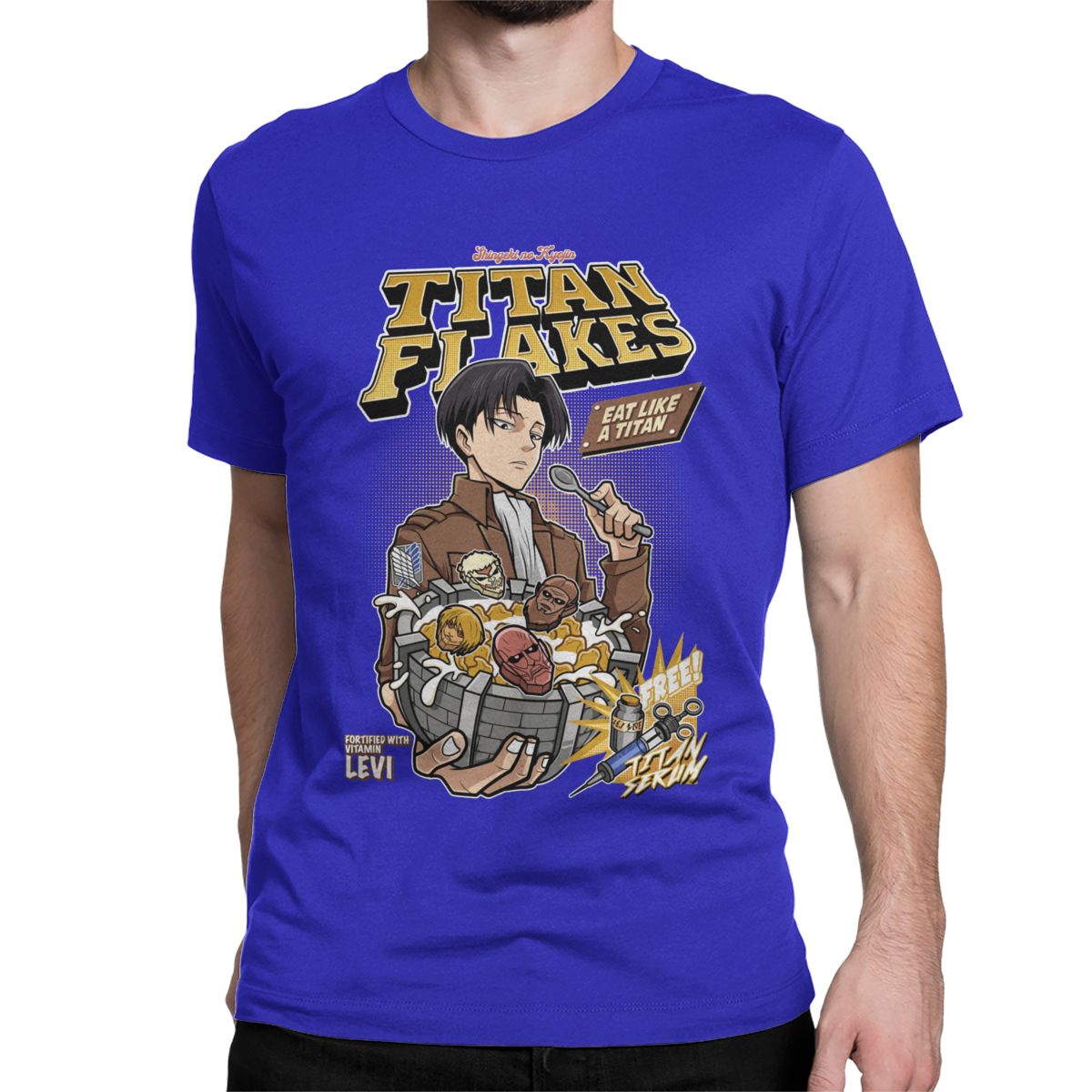 Attack on Titan Titan Flakes Levi Ackerman T Shirt - KataMoon