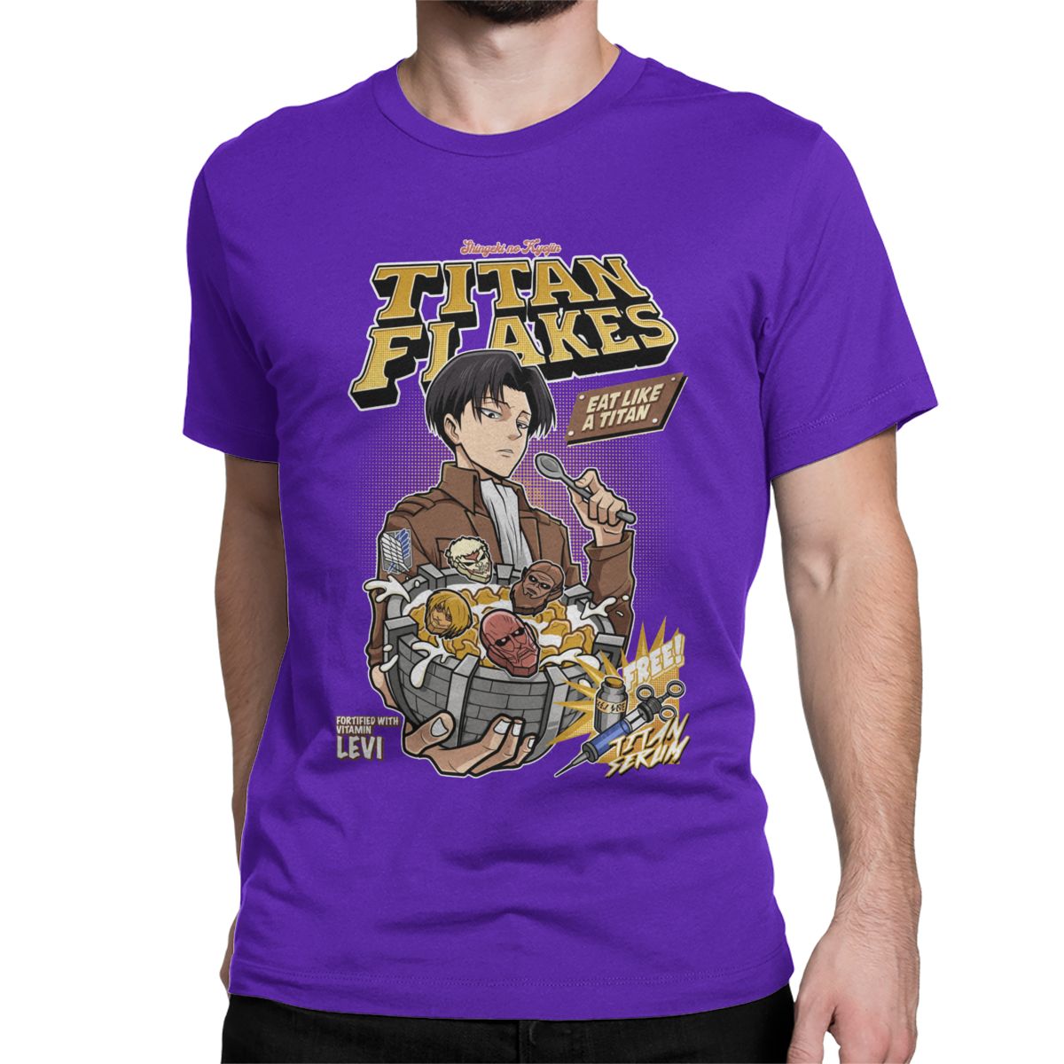 Attack on Titan Titan Flakes Levi Ackerman T Shirt - KataMoon