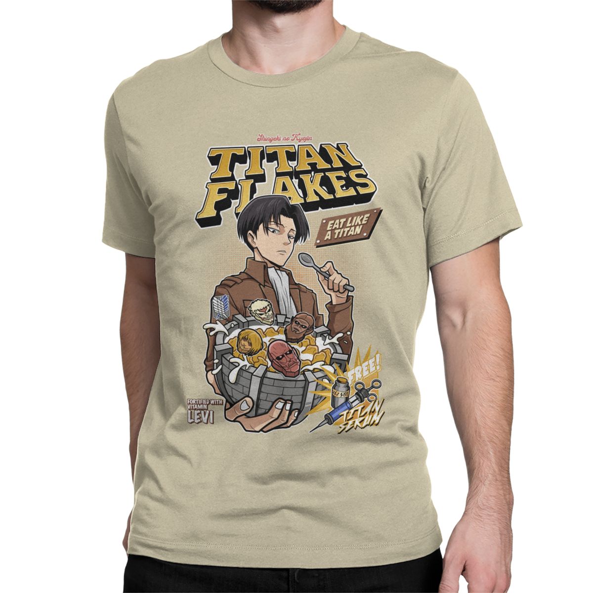Attack on Titan Titan Flakes Levi Ackerman T Shirt - KataMoon
