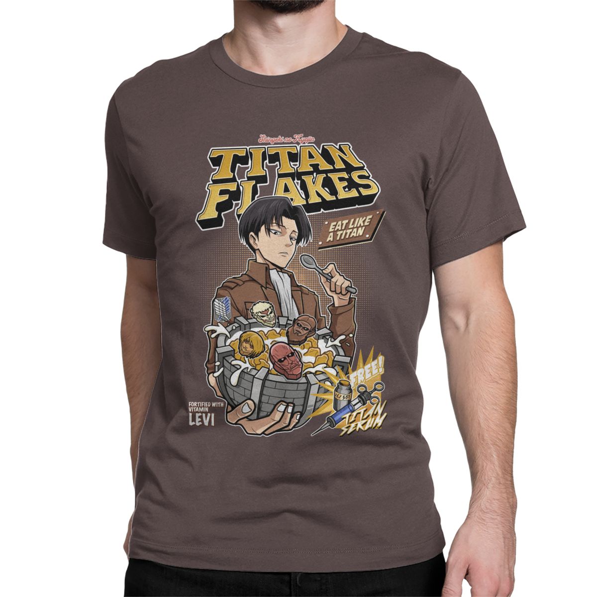 Attack on Titan Titan Flakes Levi Ackerman T Shirt - KataMoon