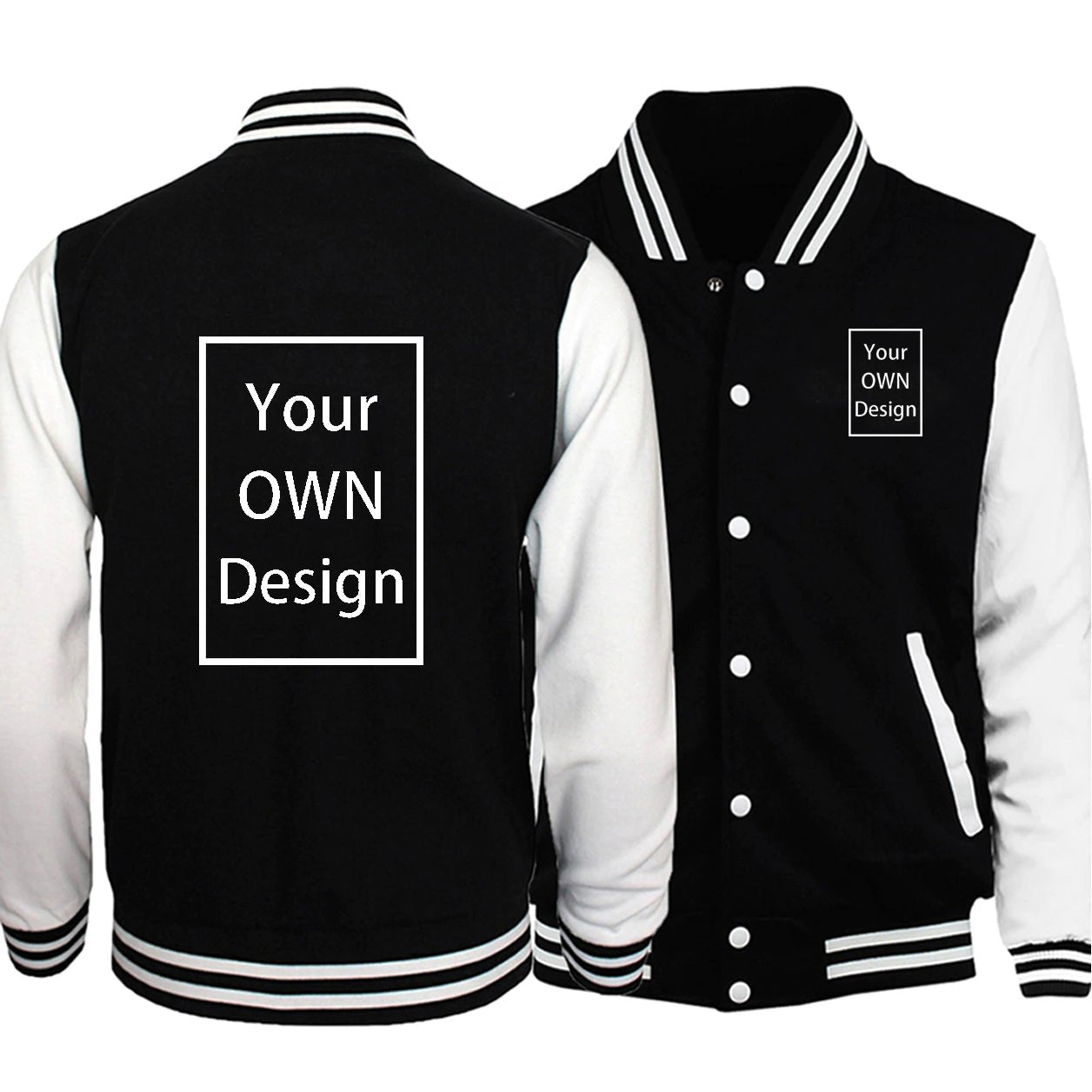 Custom Baseball Jacket - Your OWN Design, Logo, Text, Photos - KataMoon