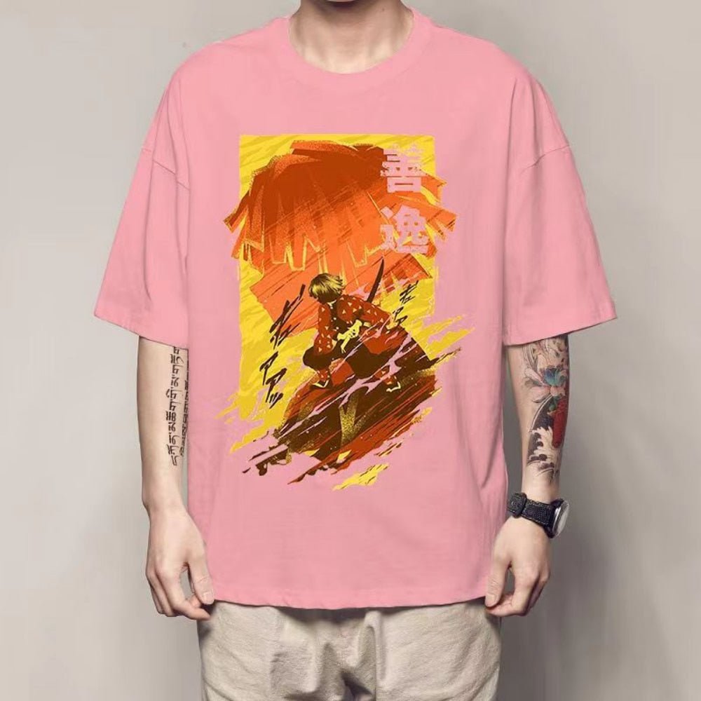 Demon Slayer Agatsuma Zenitsu Anime T shirt - KataMoon