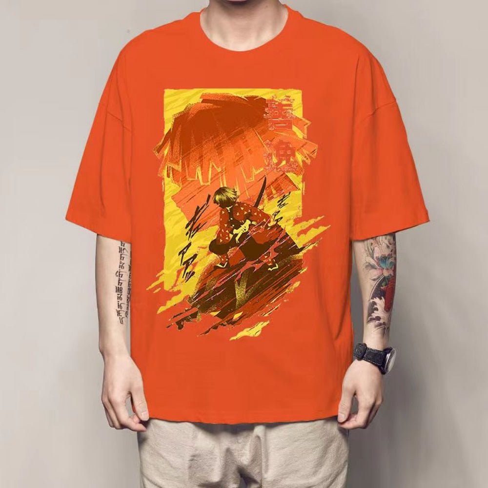 Demon Slayer Agatsuma Zenitsu Anime T shirt - KataMoon