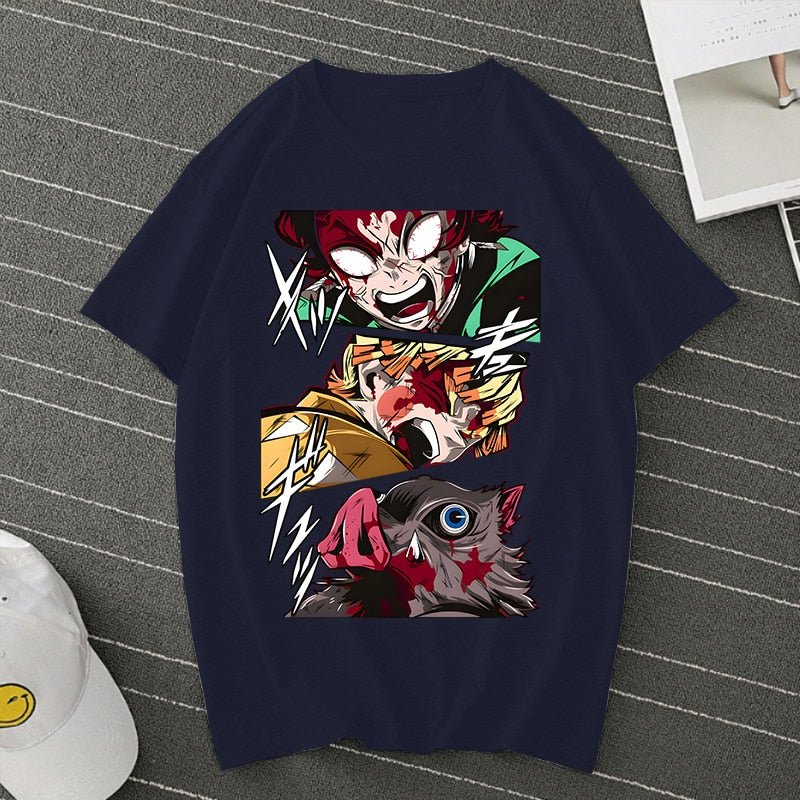 Demon Slayer Kamado Tanjirou Agatsuma Zenitsu Inosuke T Shirt - KataMoon
