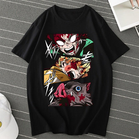Demon Slayer Kamado Tanjirou Agatsuma Zenitsu Inosuke T Shirt - KataMoon