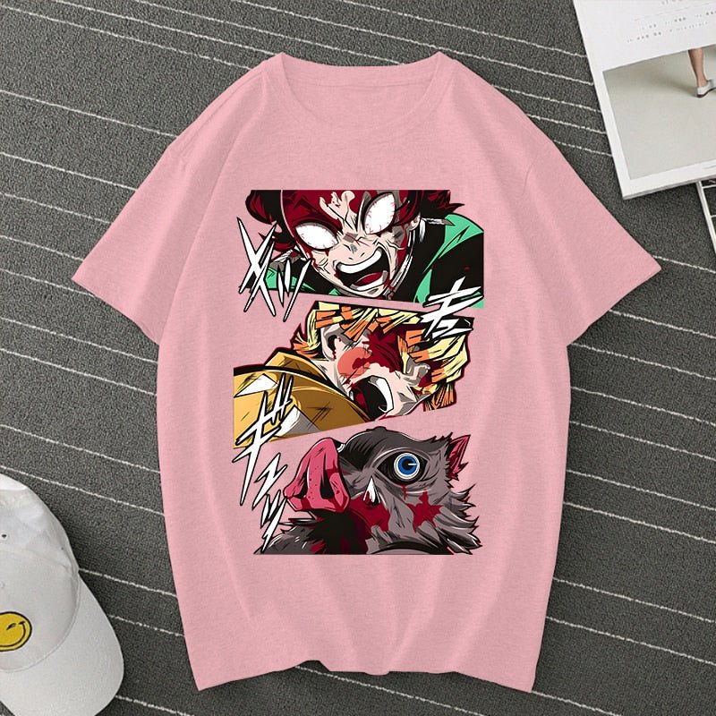 Demon Slayer Kamado Tanjirou Agatsuma Zenitsu Inosuke T Shirt - KataMoon