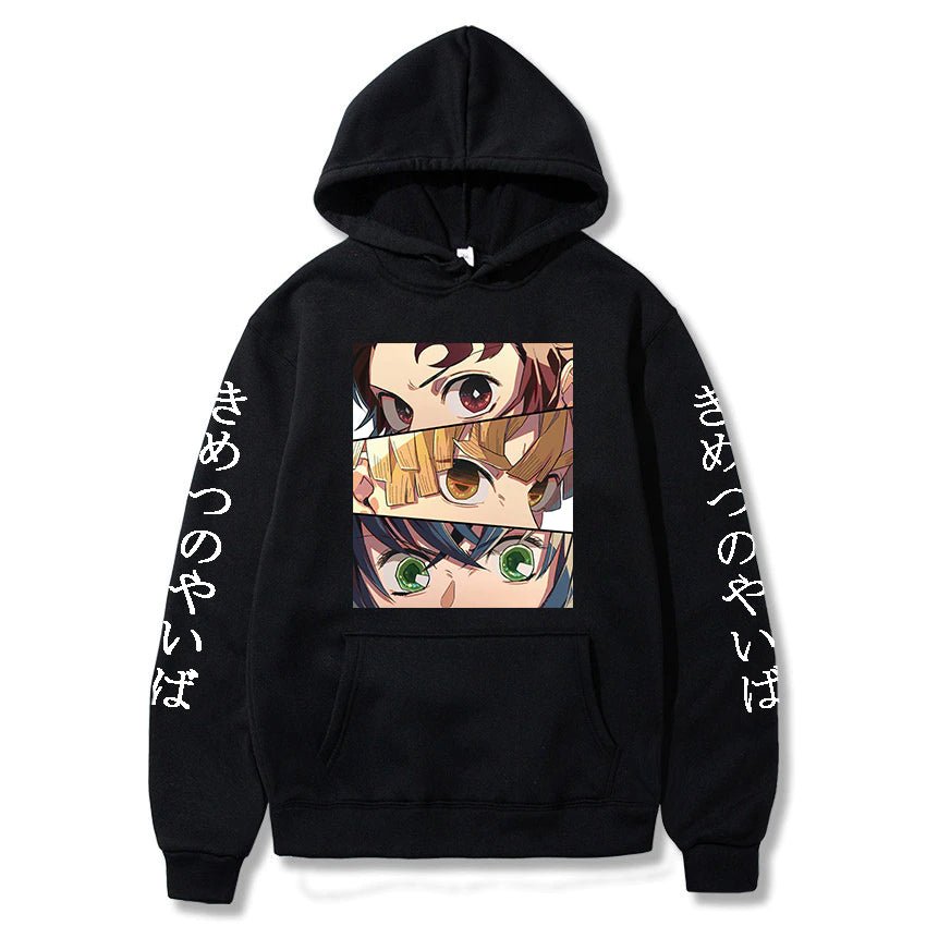 Demon Slayer Kimetsu No Yaiba Tanjirou, Zenitsu, Inosuke Eyes Hoodie - KataMoon