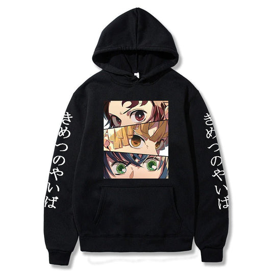 Demon Slayer Kimetsu No Yaiba Tanjirou, Zenitsu, Inosuke Eyes Hoodie - KataMoon
