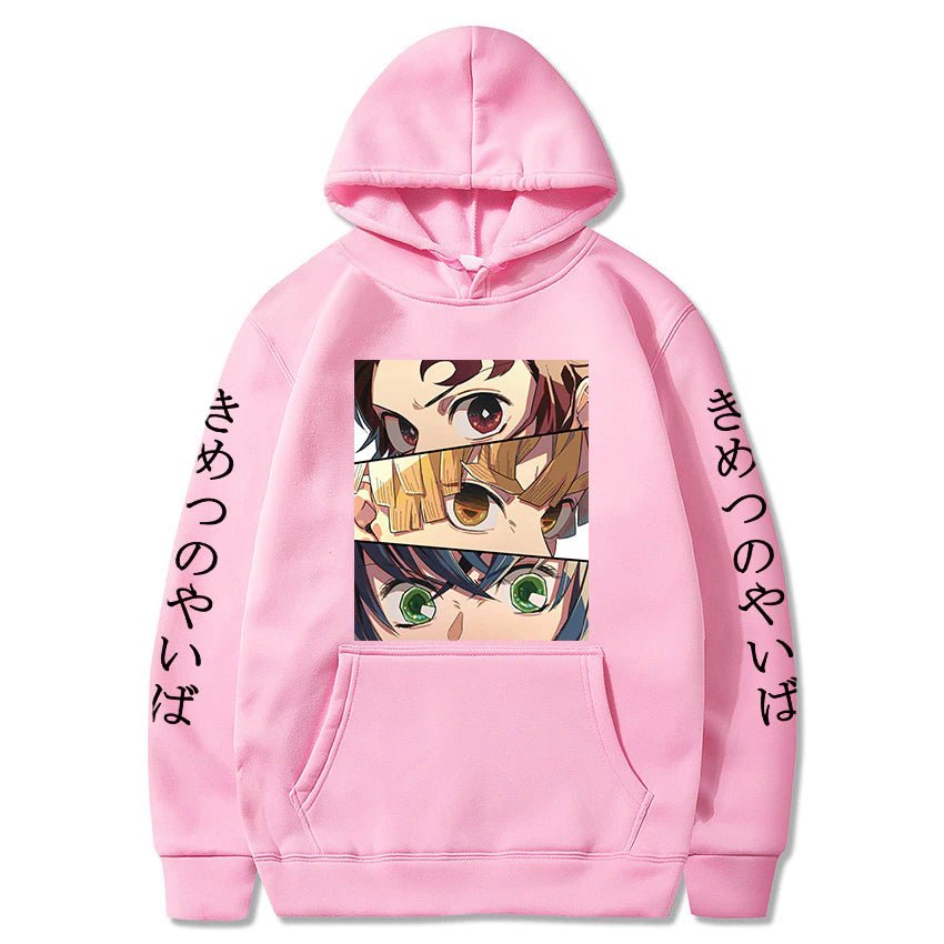 Demon Slayer Kimetsu No Yaiba Tanjirou, Zenitsu, Inosuke Eyes Hoodie - KataMoon
