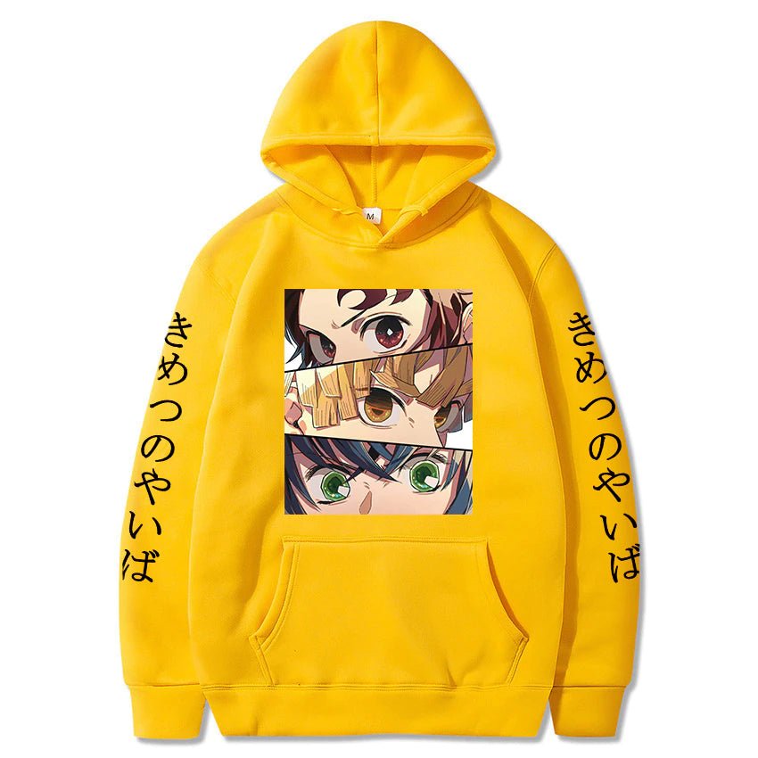 Demon Slayer Kimetsu No Yaiba Tanjirou, Zenitsu, Inosuke Eyes Hoodie - KataMoon