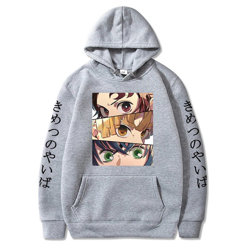 Demon Slayer Kimetsu No Yaiba Tanjirou, Zenitsu, Inosuke Eyes Hoodie - KataMoon