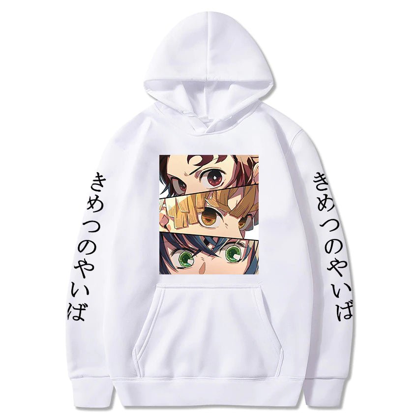 Demon Slayer Kimetsu No Yaiba Tanjirou, Zenitsu, Inosuke Eyes Hoodie - KataMoon