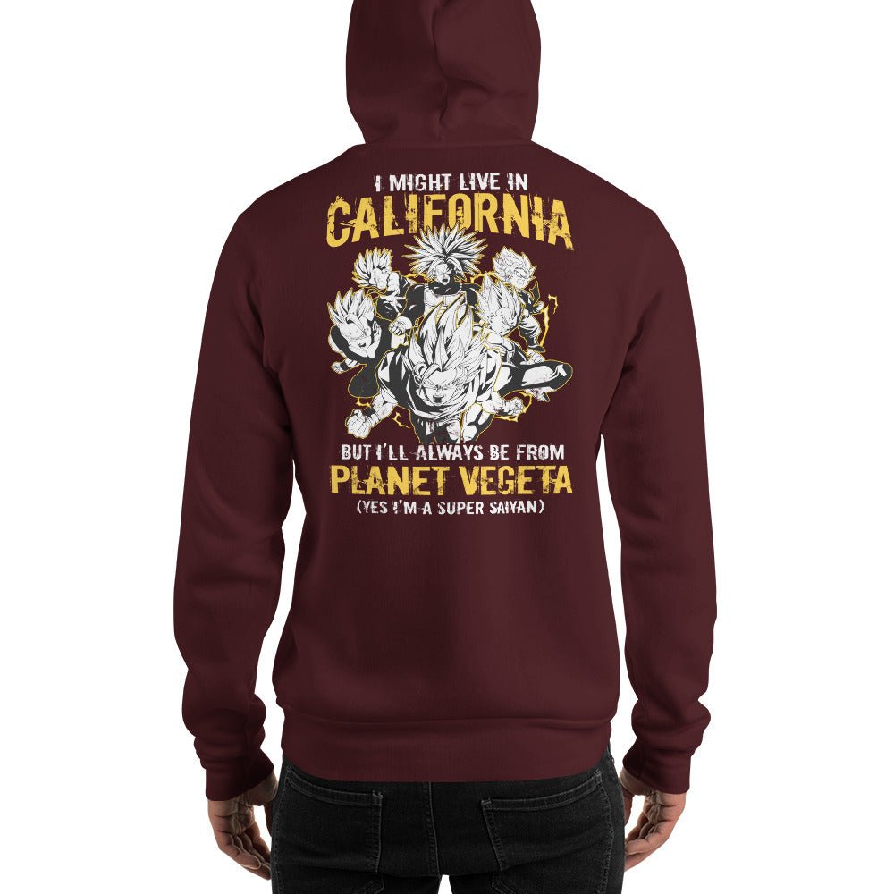 Dragon Ball Super Saiyan Vegeta Planet California Hoodie - KM0120HO - KataMoon