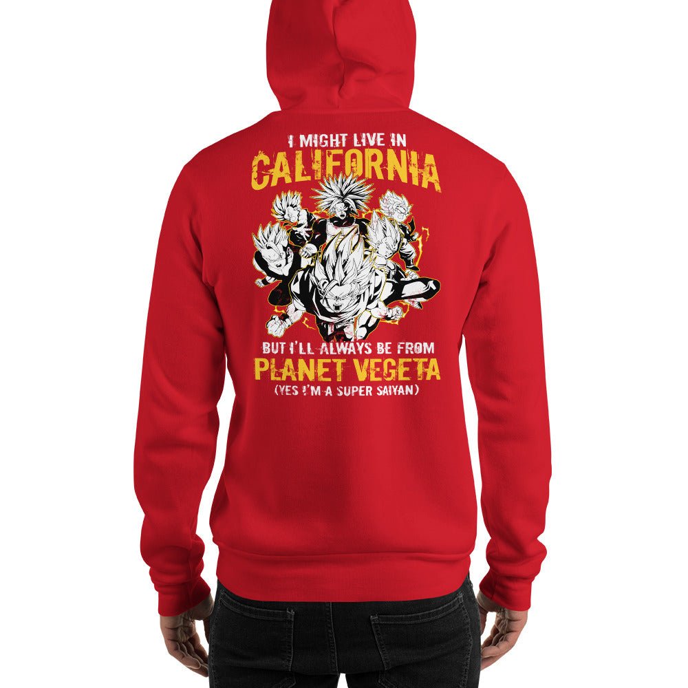 Dragon Ball Super Saiyan Vegeta Planet California Hoodie - KM0120HO - KataMoon
