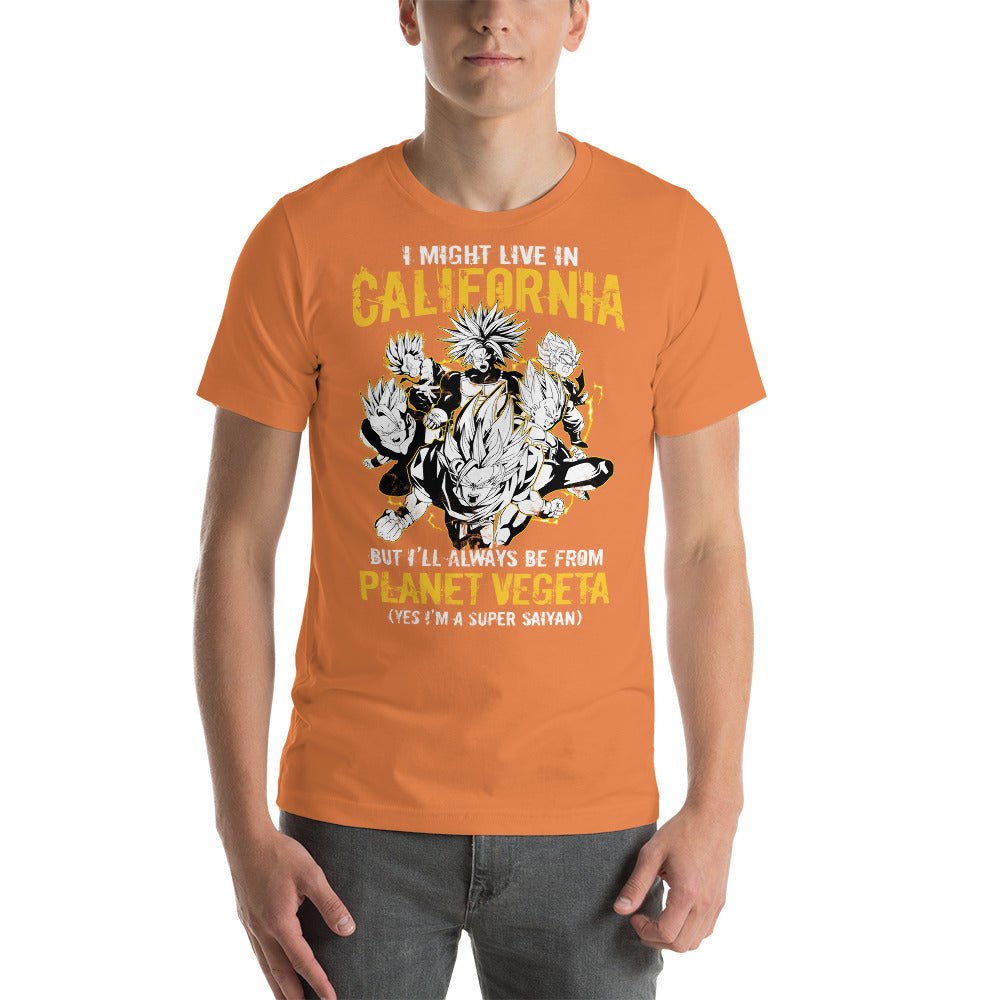 Dragon Ball Super Saiyan Vegeta Planet California T Shirt - KM0120TS - KataMoon