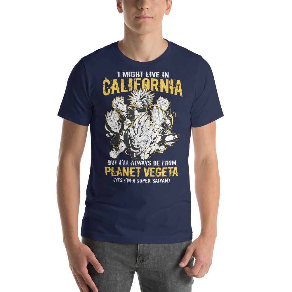 Dragon Ball Super Saiyan Vegeta Planet California T Shirt - KM0120TS - KataMoon