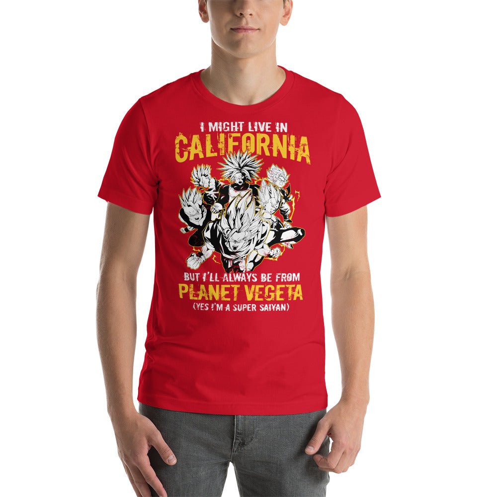 Dragon Ball Super Saiyan Vegeta Planet California T Shirt - KM0120TS - KataMoon