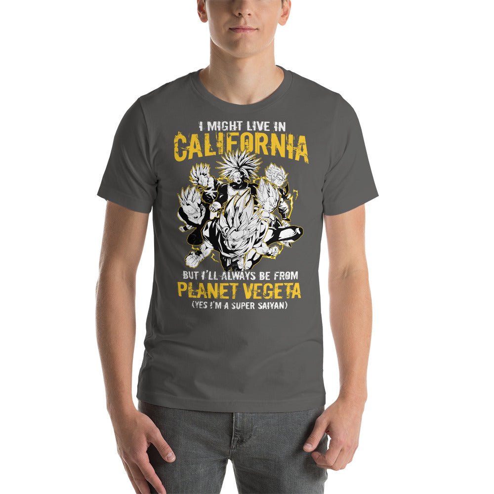 Dragon Ball Super Saiyan Vegeta Planet California T Shirt - KM0120TS - KataMoon
