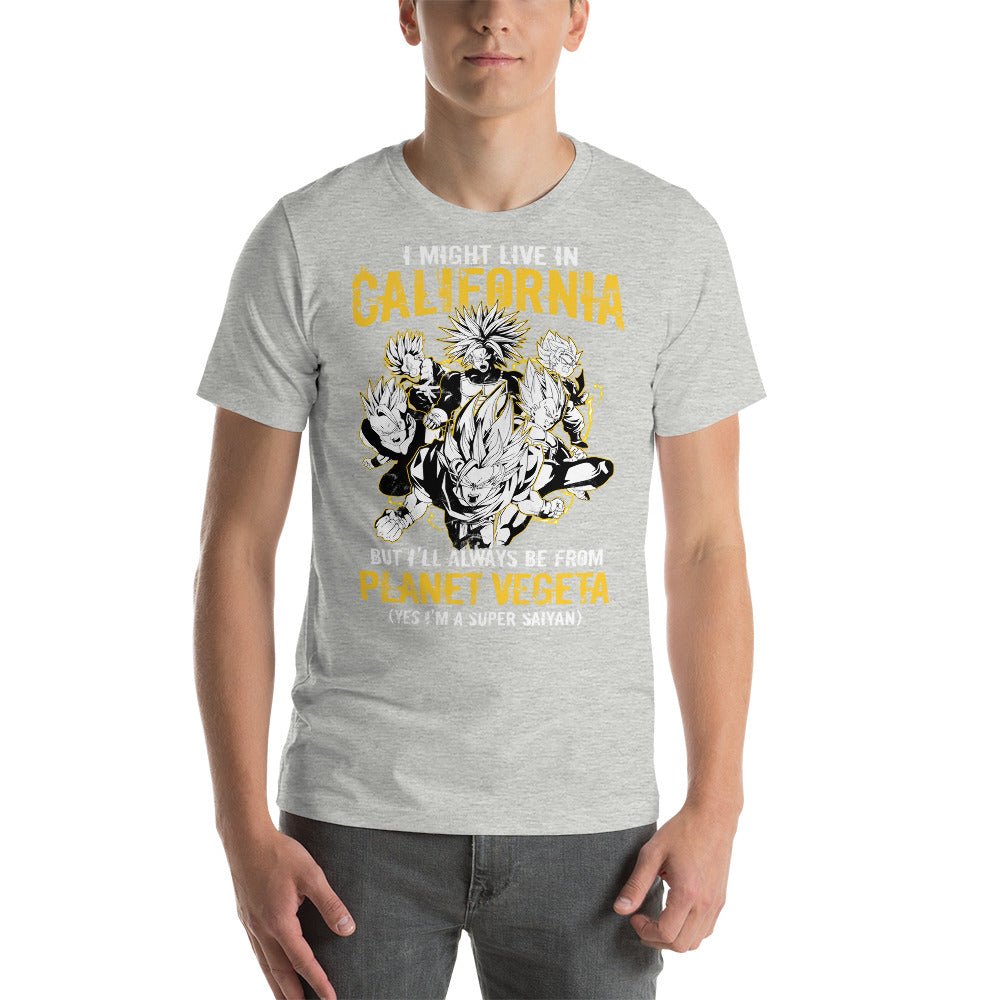 Dragon Ball Super Saiyan Vegeta Planet California T Shirt - KM0120TS - KataMoon