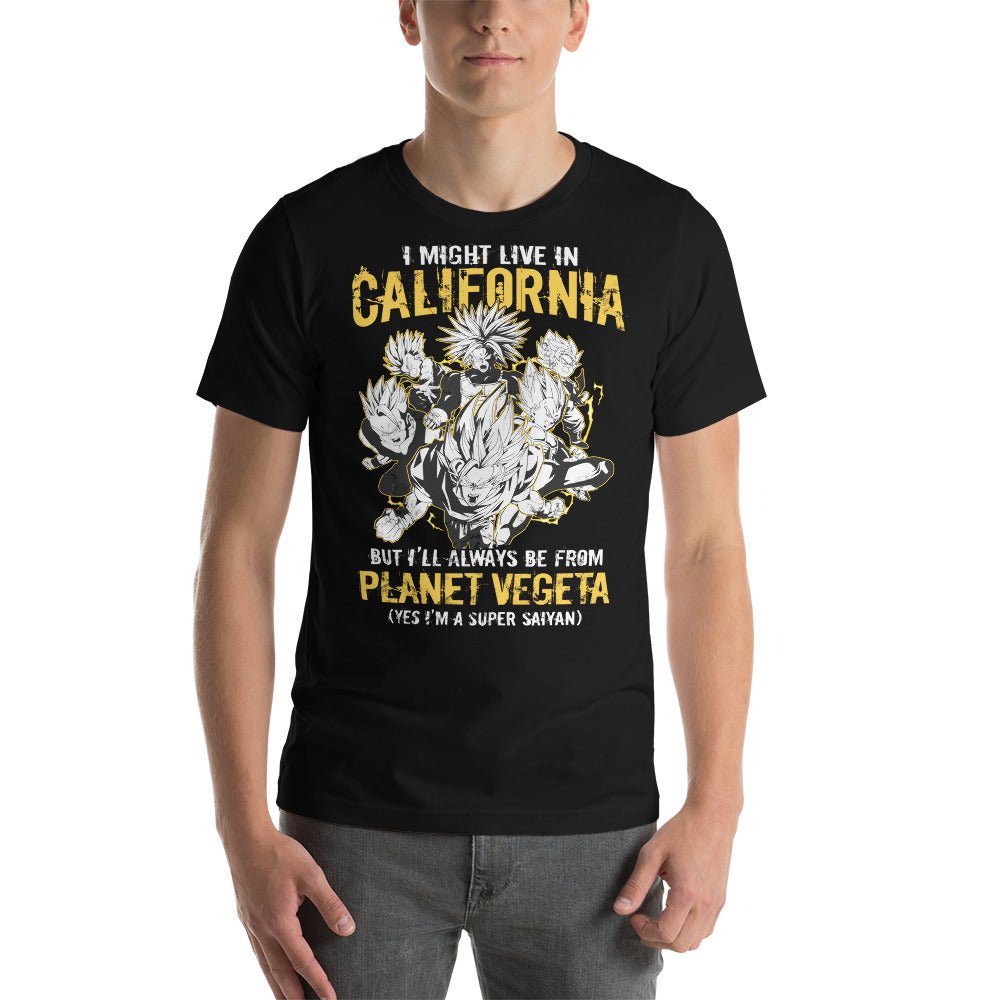 Dragon Ball Super Saiyan Vegeta Planet California T Shirt - KM0120TS - KataMoon