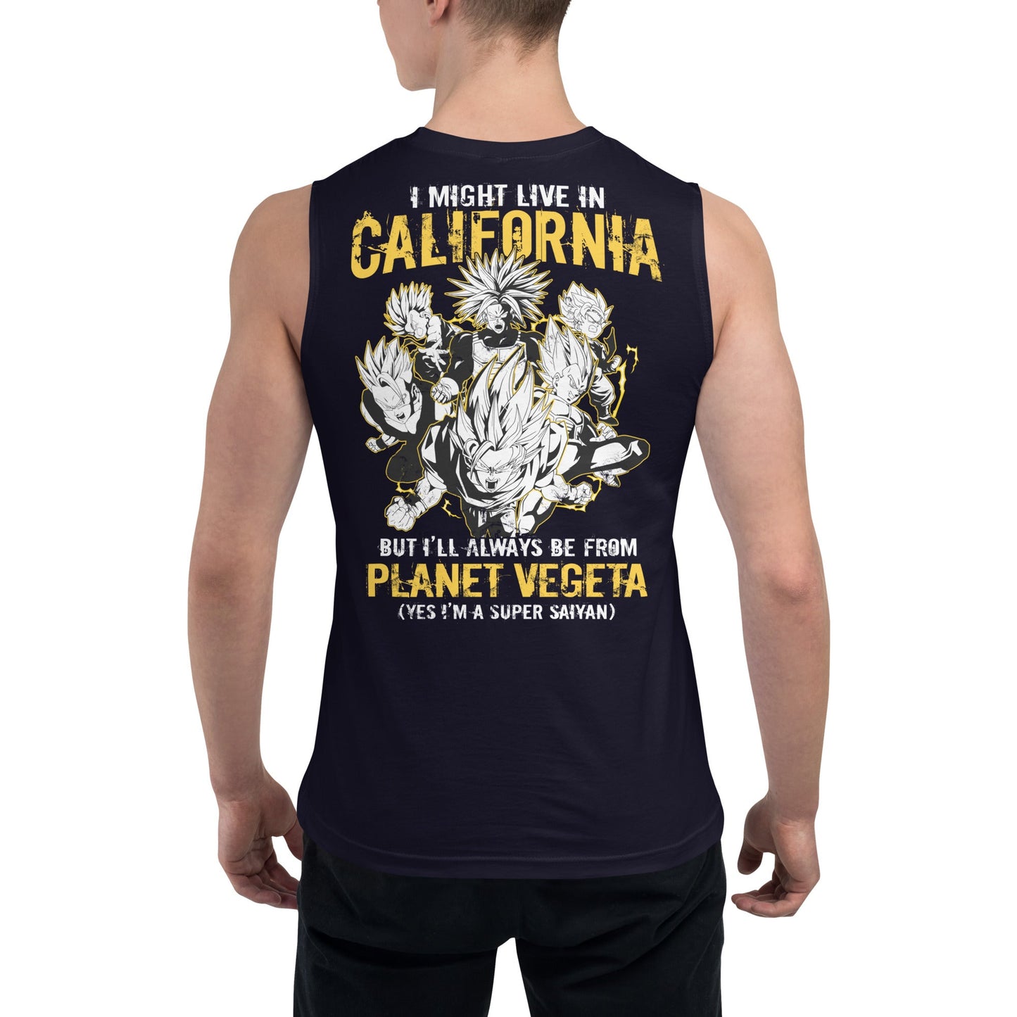 Dragon Ball Super Saiyan Vegeta Planet California Tank Top - KM0120TT - KataMoon