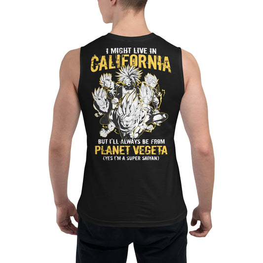 Dragon Ball Super Saiyan Vegeta Planet California Tank Top - KM0120TT - KataMoon