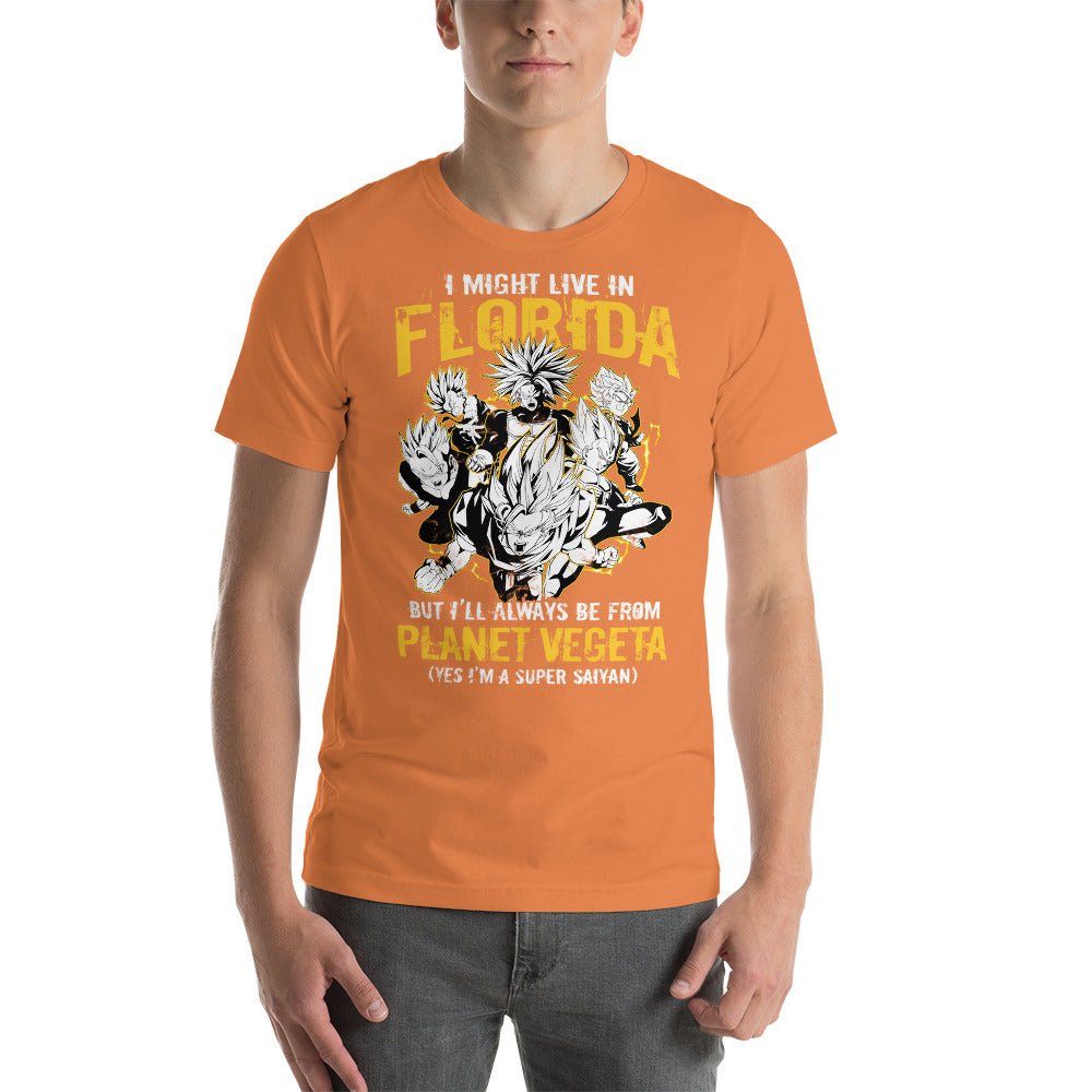Dragon Ball Super Saiyan Vegeta Planet Florida T Shirt - KM0121TS - KataMoon